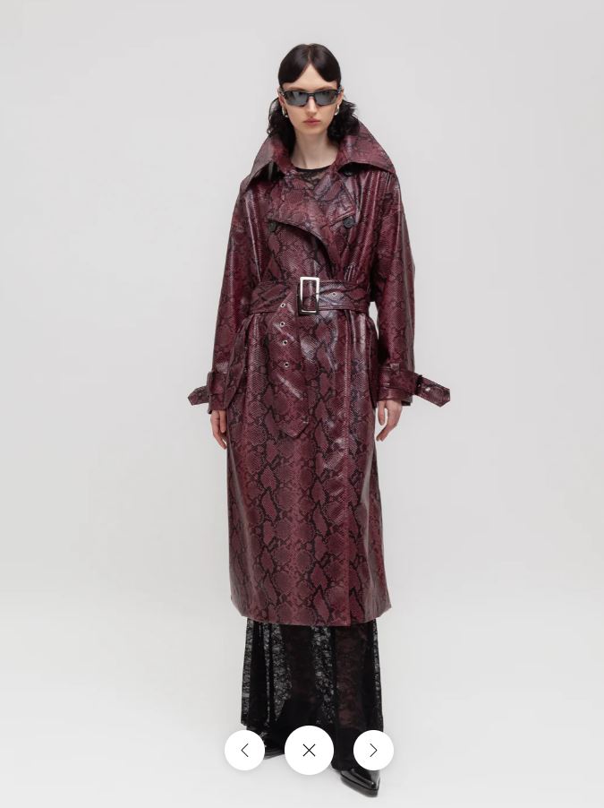 Maxi trench stampa pitone WEILI ZHENG F24CL05