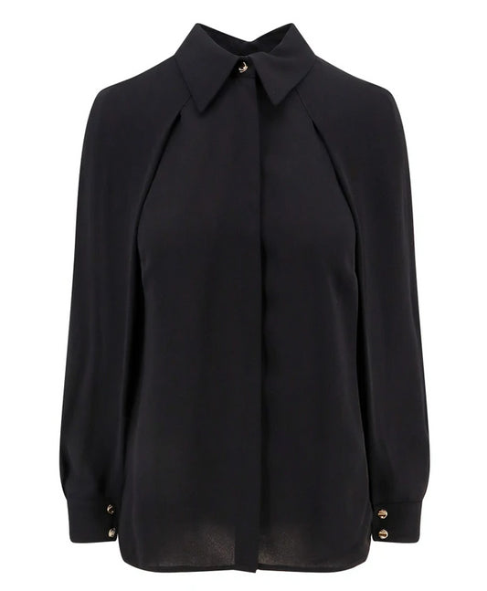 Blusa regular in tessuto georgette di viscosa ELISABETTA FRANCHI CA04951E2