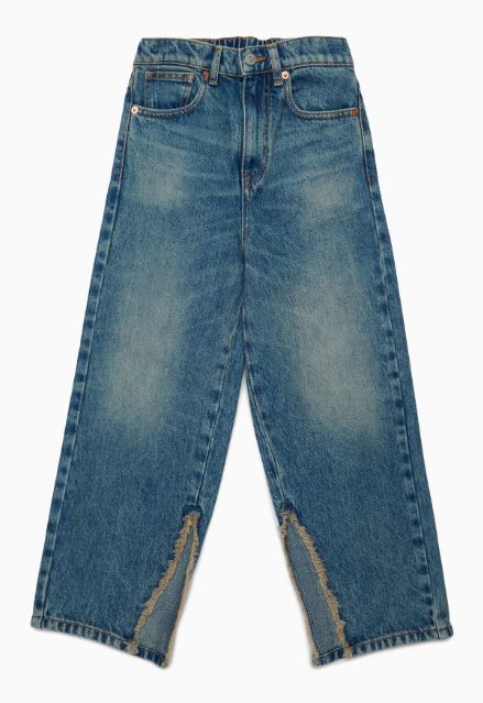 Jeans regular blu medio sfumato con split interni MM6P78U  MAISON MARGIELA