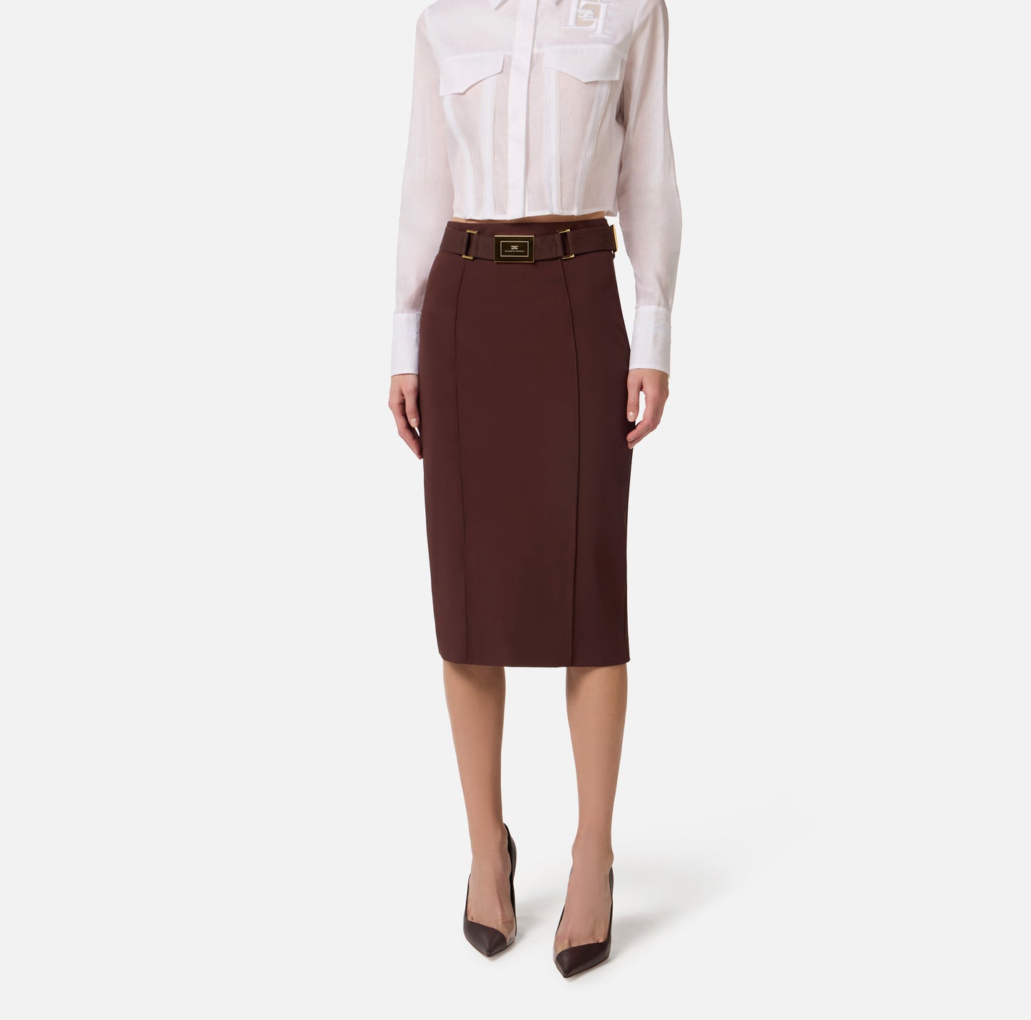 GONNA MIDI IN TESSUTO ELISABETTA FRANCHI GO15961E1 P/E 26
