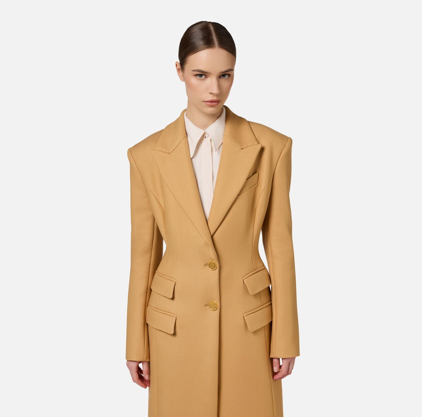 Cappotto in crepe pesante ELISABETTA FRANCHI CP00146E2