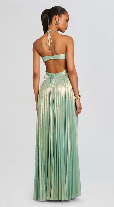 ABITO KEIRA REALIZZATO IN TESSUTO LAME' RETROFETE R-SS25-11484-17 P/E 26