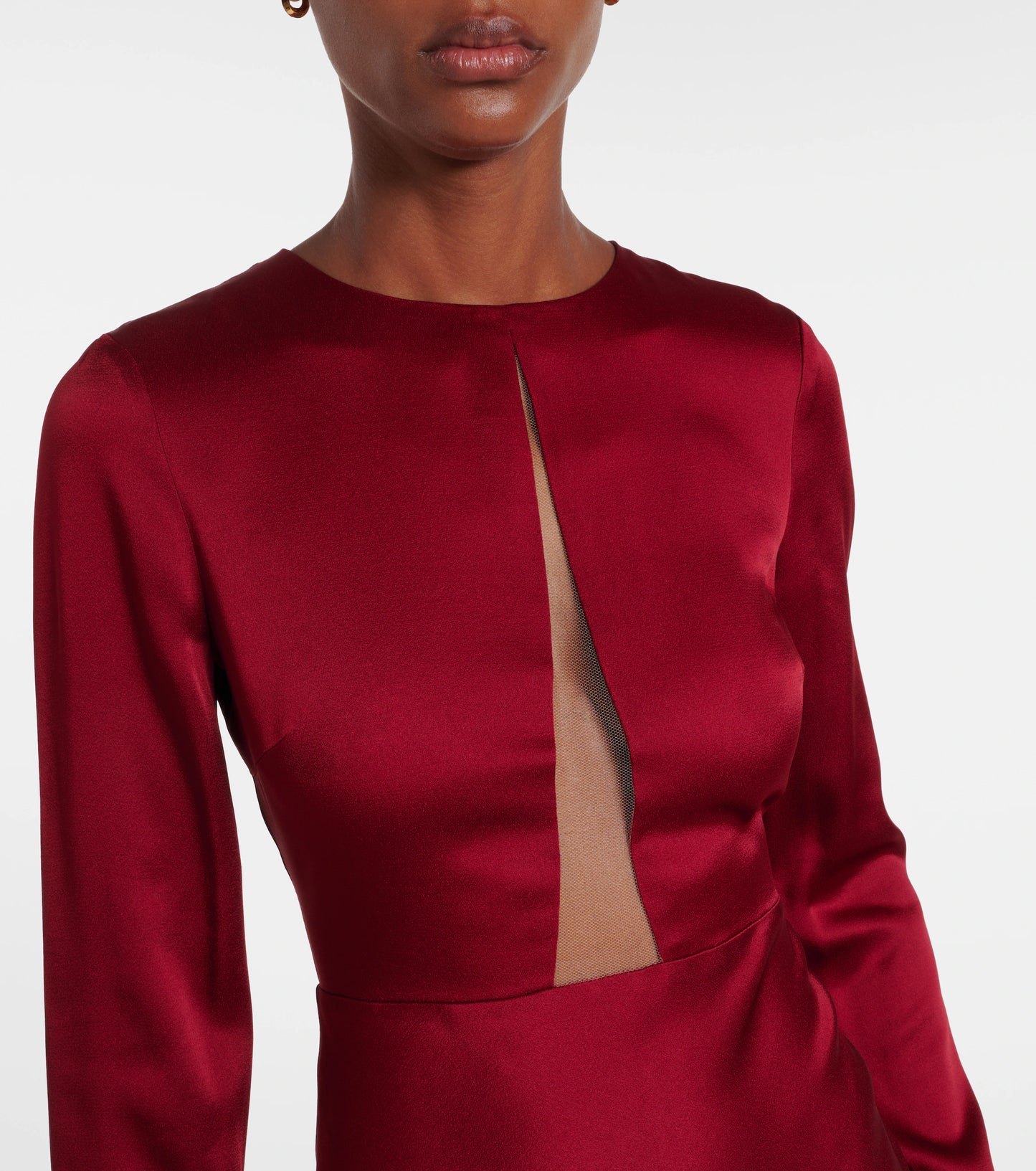 Abito lungo in raso Bird MAX MARA 2526226094600