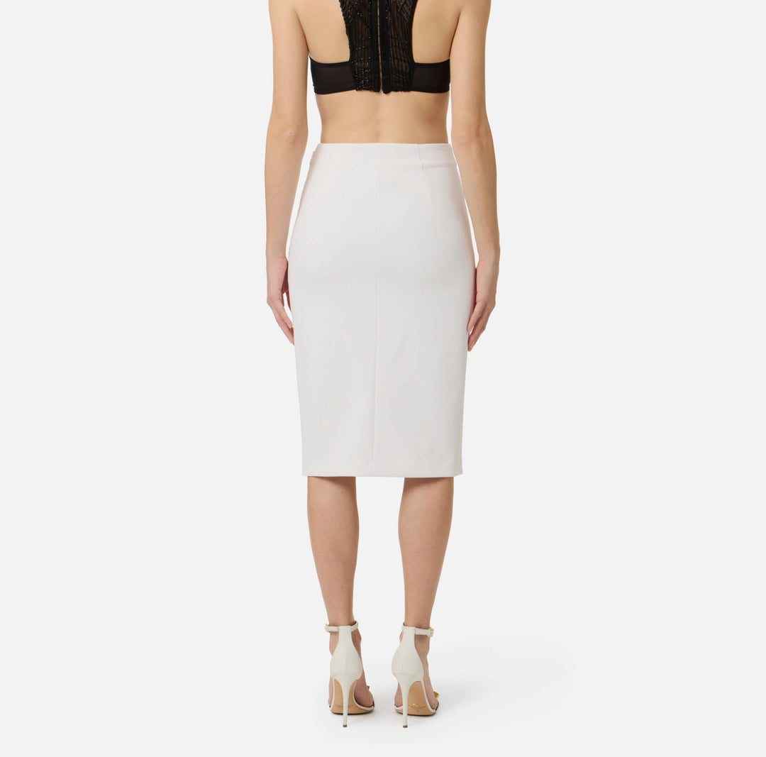 GONNA MIDI IN DOPPIO CREPE ELISABETTA FRANCHI GO14761E2 P/E 26