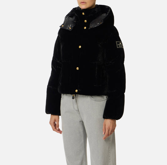 Piumino cropped in velluto PI82D56E2 ELISABETTA FRANCHI