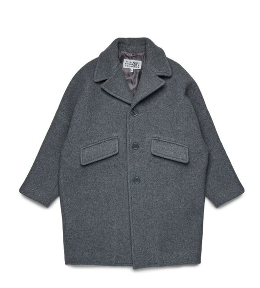 Cappotto a maniche lunghe dalla forma a uovo M60833MM00WM6911 MAISON MARGIELA