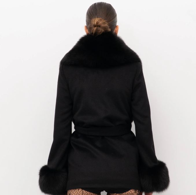 Cappotto corto con cintura YES LONDON CD1212