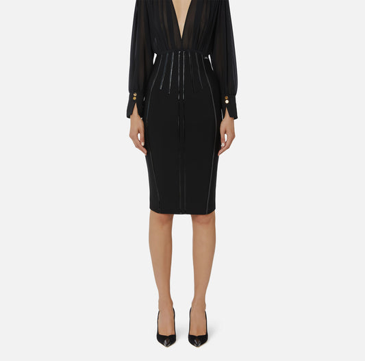 Gonna in neoprene dalla vestibilità aderente GO12457E2 ELISABETTA FRANCHI