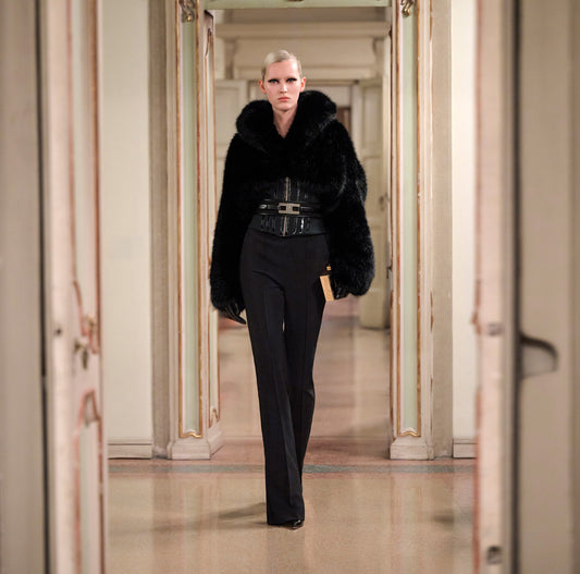 Giubbotto con texture effetto pelliccia GB05A57E2 ELISABETTA FRANCHI