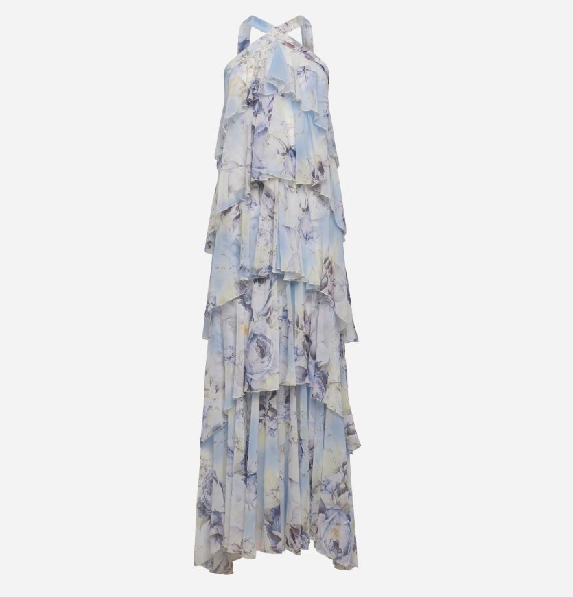ABITO LUNGO REALIZZATO IN LEGGERO CHIFFON SILENCE SD9070-26 P/E 26