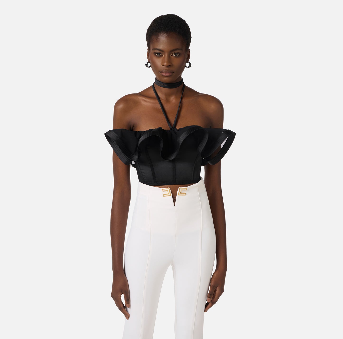 TOP A FASCIA REALIZZATO IN RASO LISABETTA FRANCHI TO03962E2 P/E 26