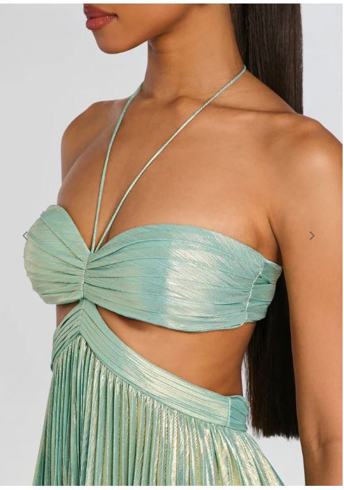 ABITO KEIRA REALIZZATO IN TESSUTO LAME' RETROFETE R-SS25-11484-17 P/E 26