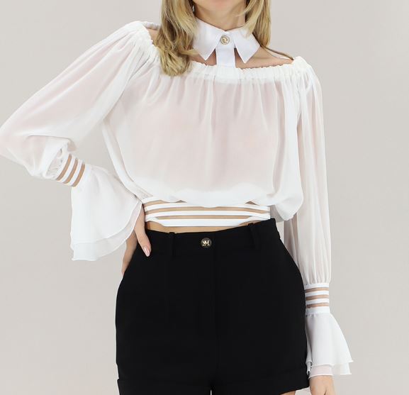 CAMICIA CROP  ELISABETTA FRANCHI CA13561E2 P/E 26