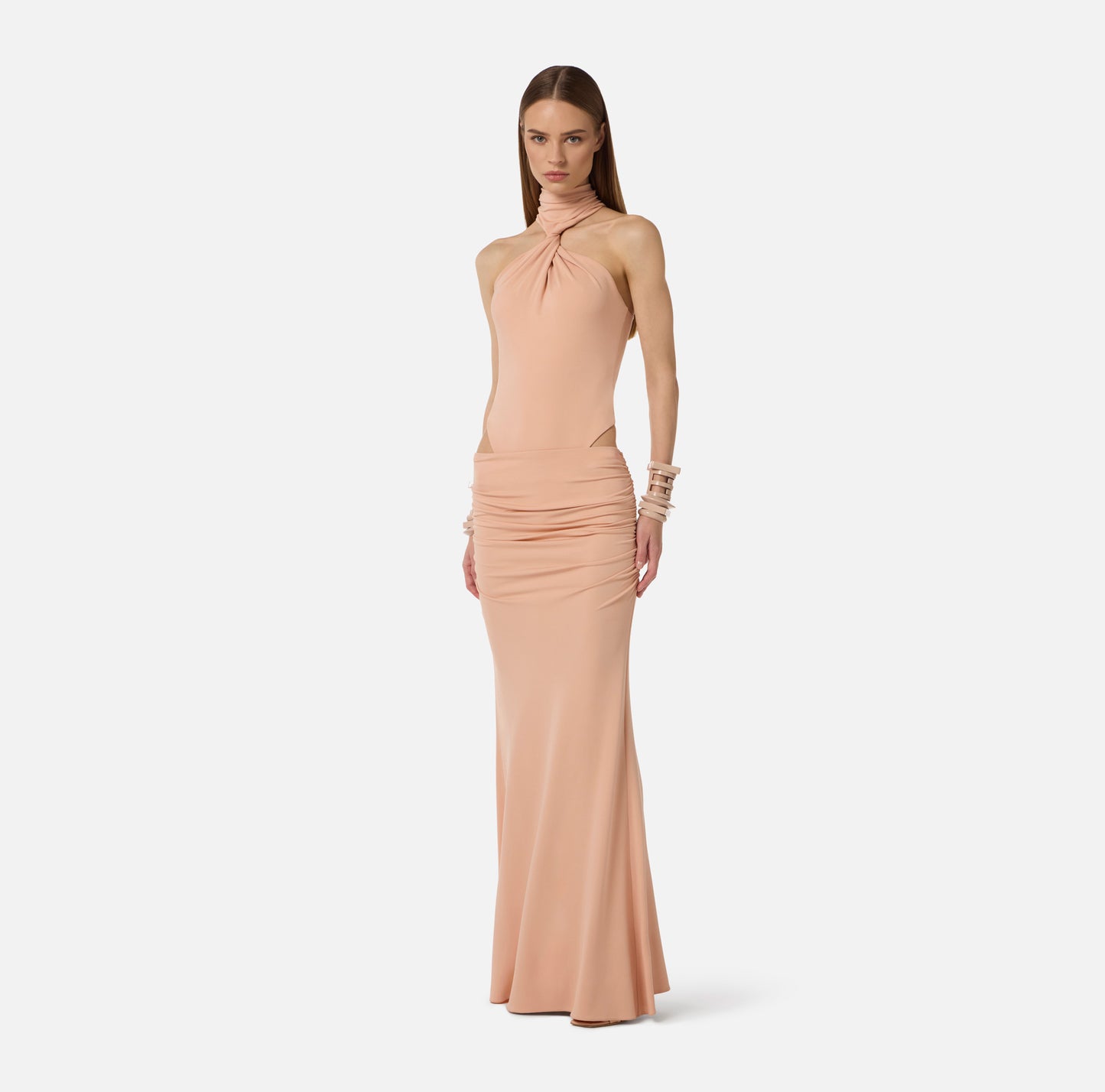 GONNA LUNGA IN JERSEY CREPE ELISABETTA FRANCHI GO16263E2 P/E 26