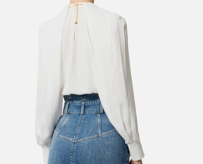 CAMICIA IN GEORGETTE CA12961E2 ELISABETTA FRANCHI P/E 26