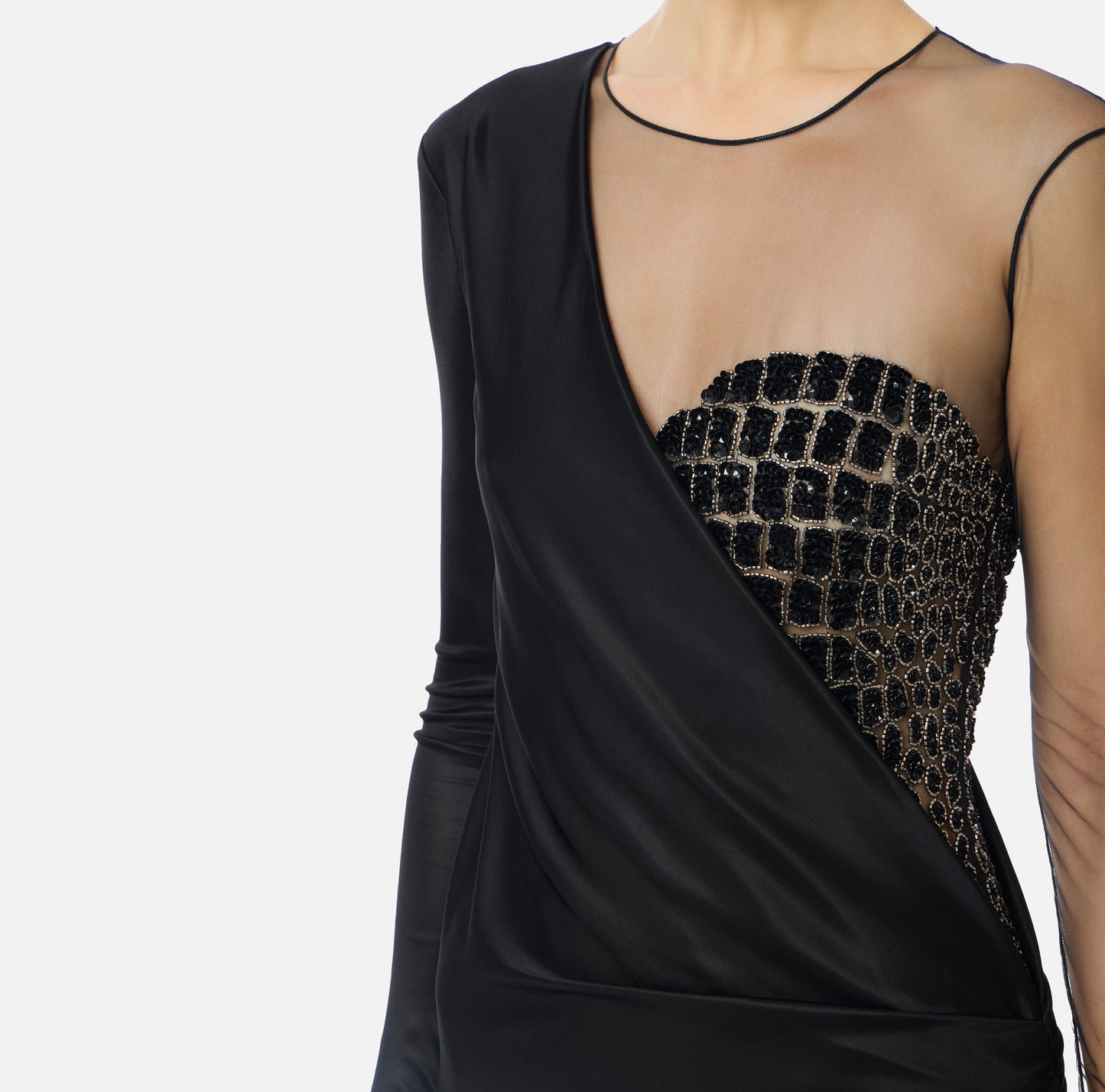 Abito  in tulle e jersey ABR2257E2 ELISABETTA FRANCHI
