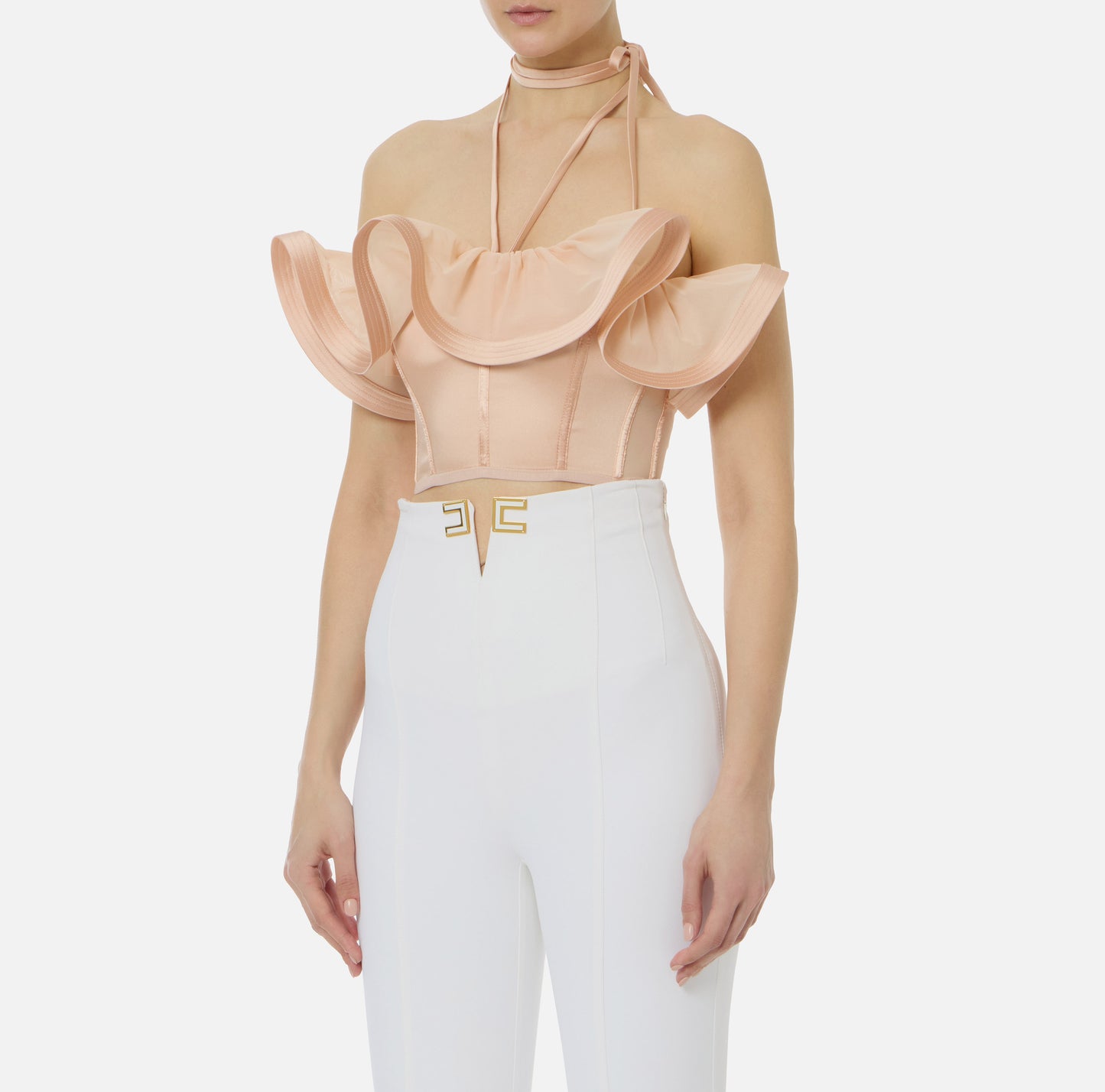 TOP A FASCIA REALIZZATO IN RASO LISABETTA FRANCHI TO03962E2 P/E 26