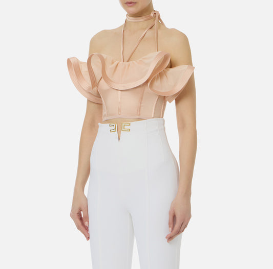TOP A FASCIA REALIZZATO IN RASO LISABETTA FRANCHI TO03962E2 P/E 26
