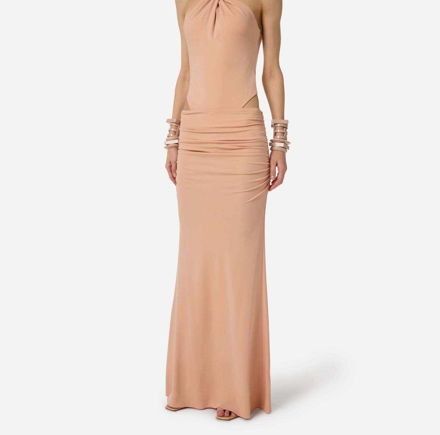 GONNA LUNGA IN JERSEY CREPE ELISABETTA FRANCHI GO16263E2 P/E 26