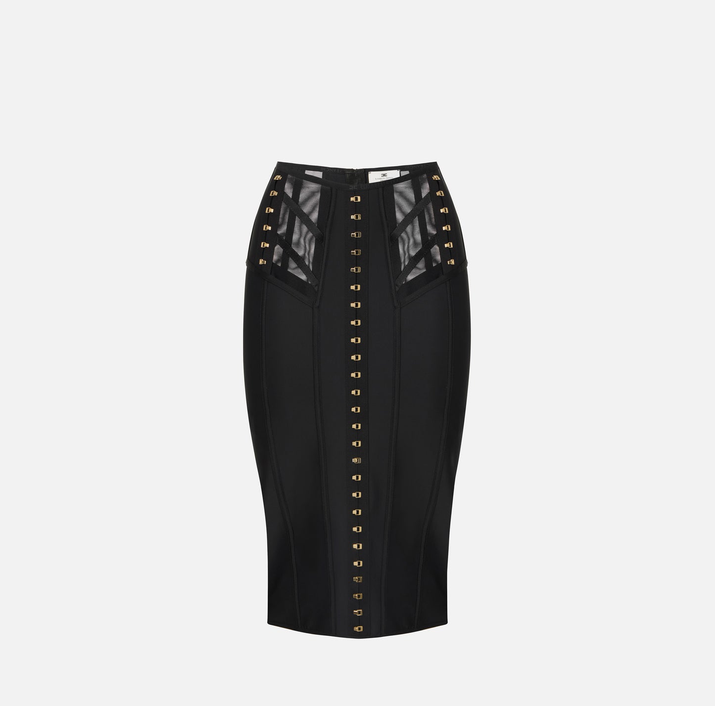 GONNA BUSTIER IN TESSUTO BIELASTICO E TULLE ELISABETTA FRANCHI GO17962E2 P/E 26