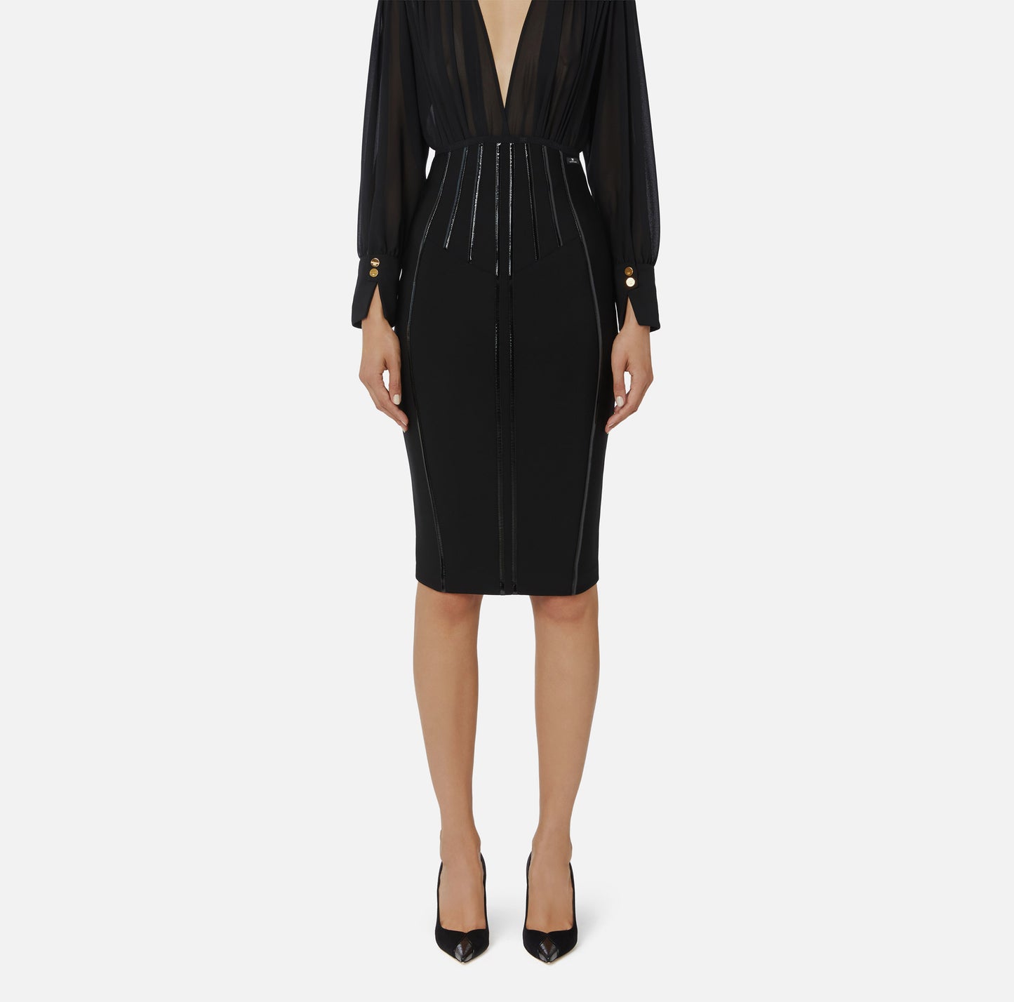 Gonna in neoprene dalla vestibilità aderente GO12457E2 ELISABETTA FRANCHI
