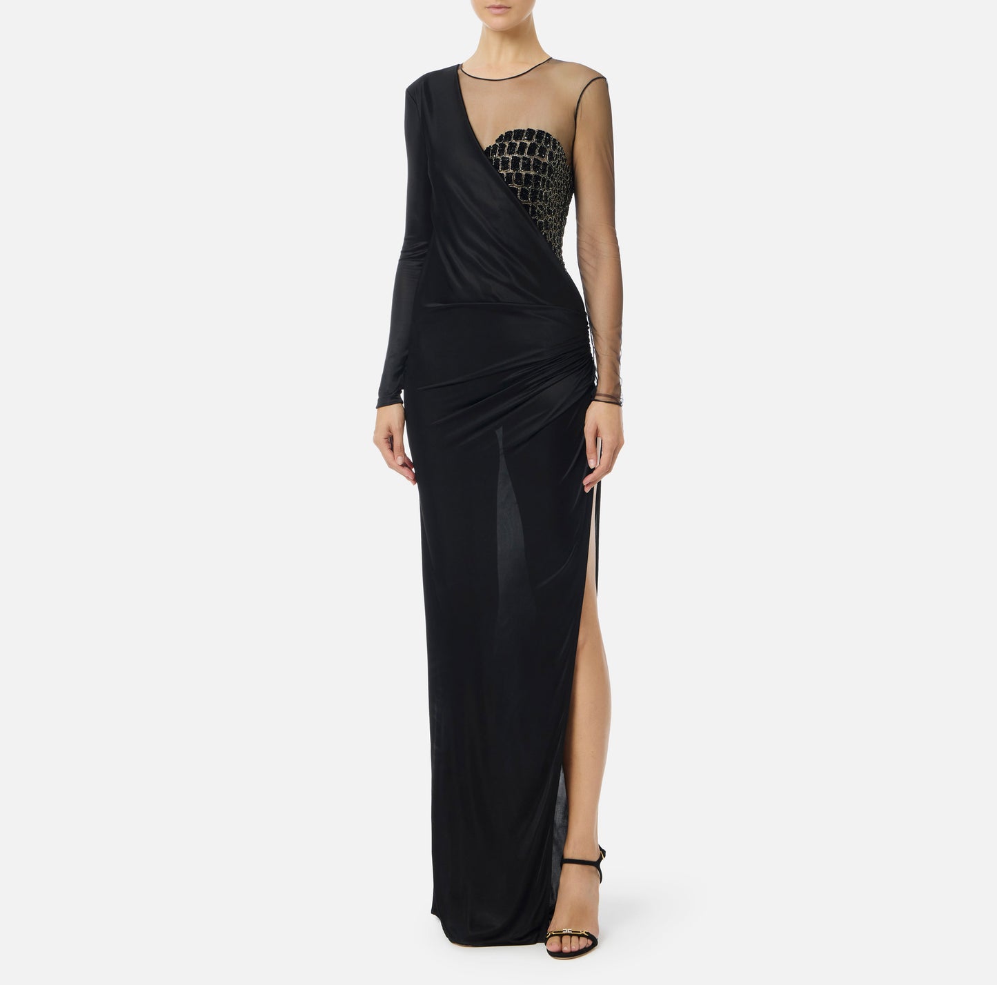 Abito  in tulle e jersey ABR2257E2 ELISABETTA FRANCHI