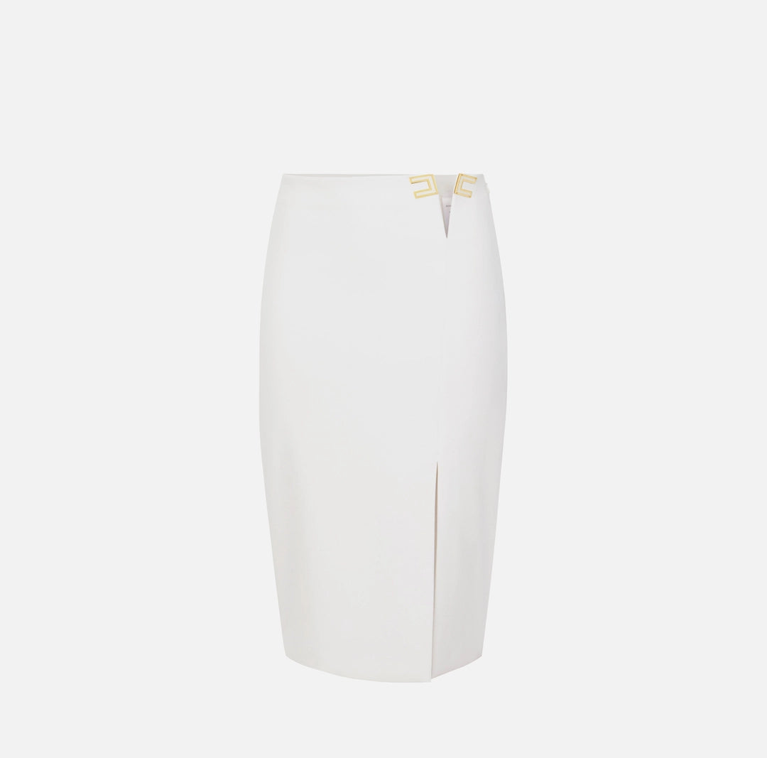 GONNA MIDI IN DOPPIO CREPE ELISABETTA FRANCHI GO14761E2 P/E 26