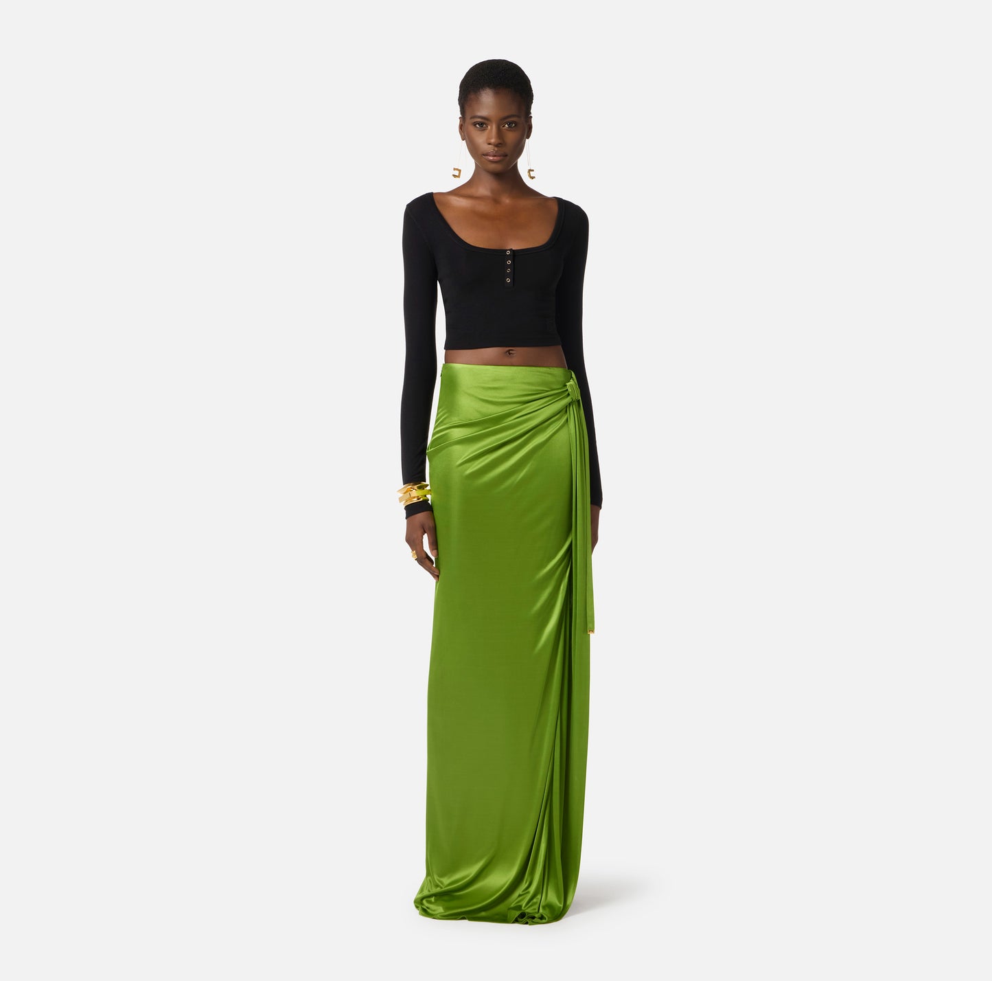 GONNA LUNGA IN JERSEY DI VISCOSA  ELISABETTA FRANCHI GO16661E2 P/E 26