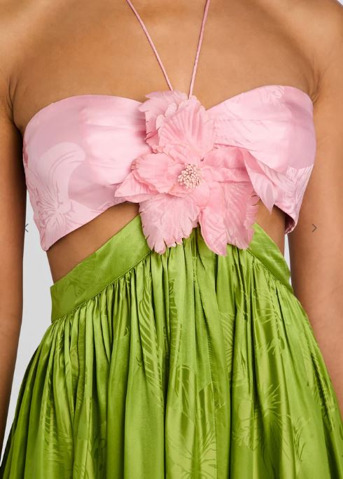 ABITO CON DETTAGLI FLOREALI RETROFETE R-SS26-12441-17  P/E 26
