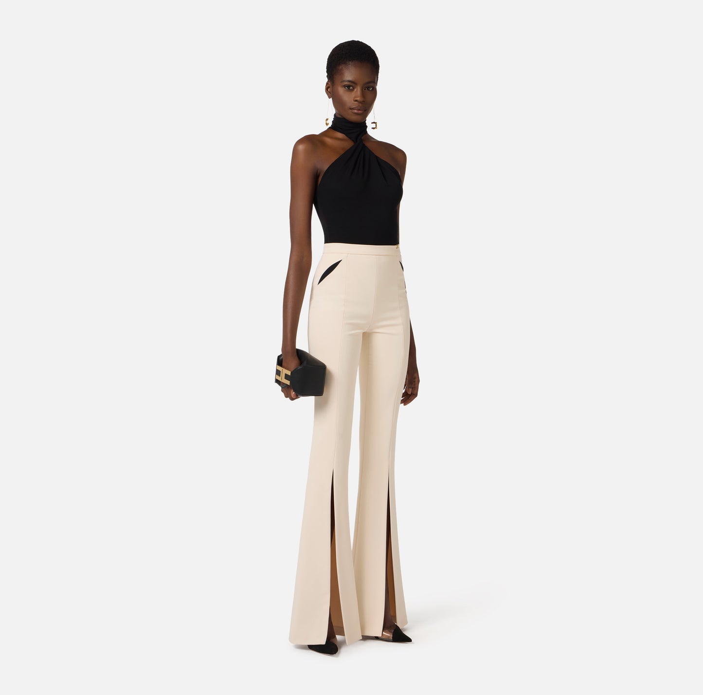 PANTALONE IN CREPE LEGGERO  ELISABETTA FRANCHI PA15961E2 P/E 26