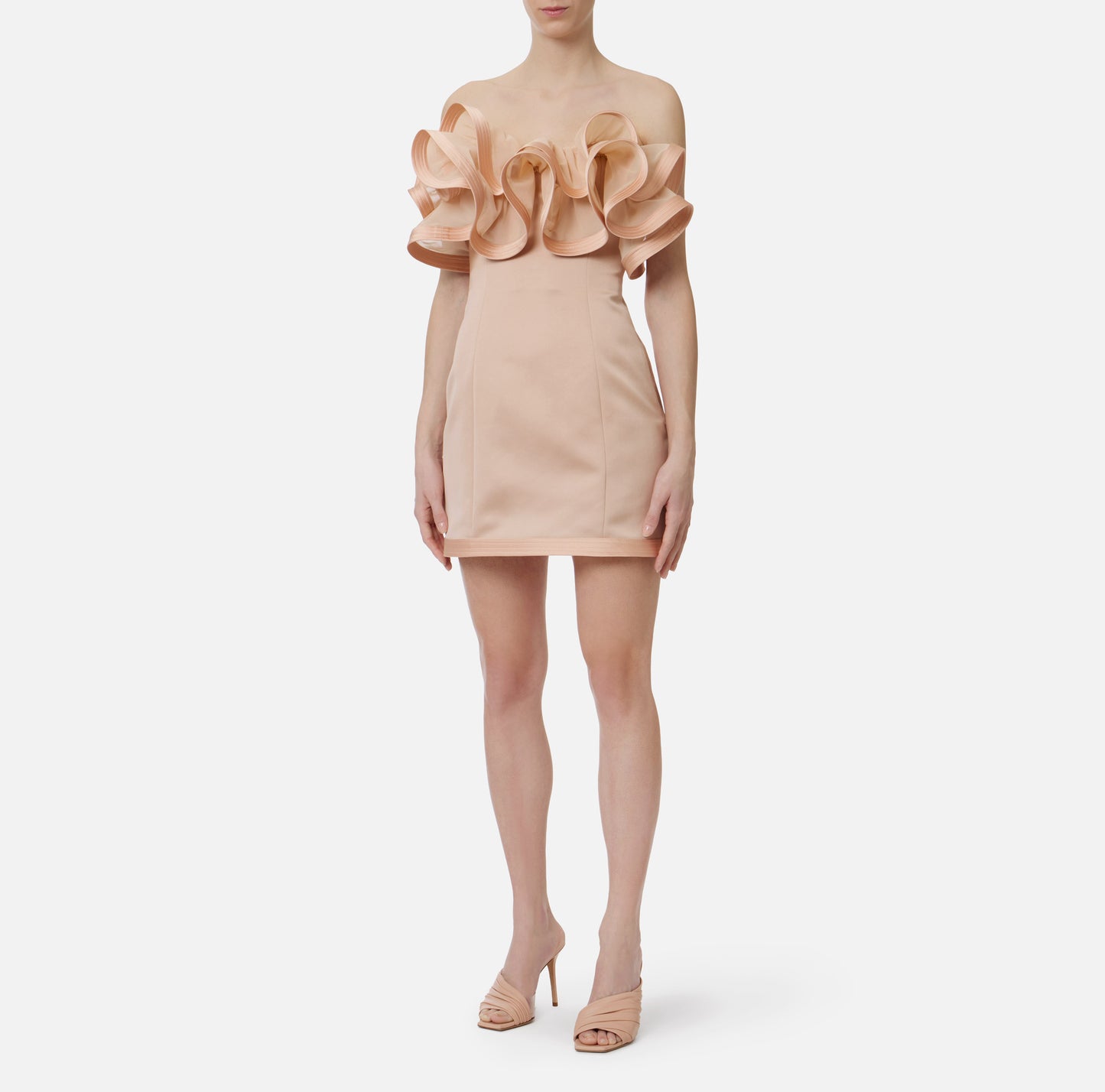 MINI ABITO IN DUCHESSE ELISABETTA FRANCHI AB87962E2 P/E 26