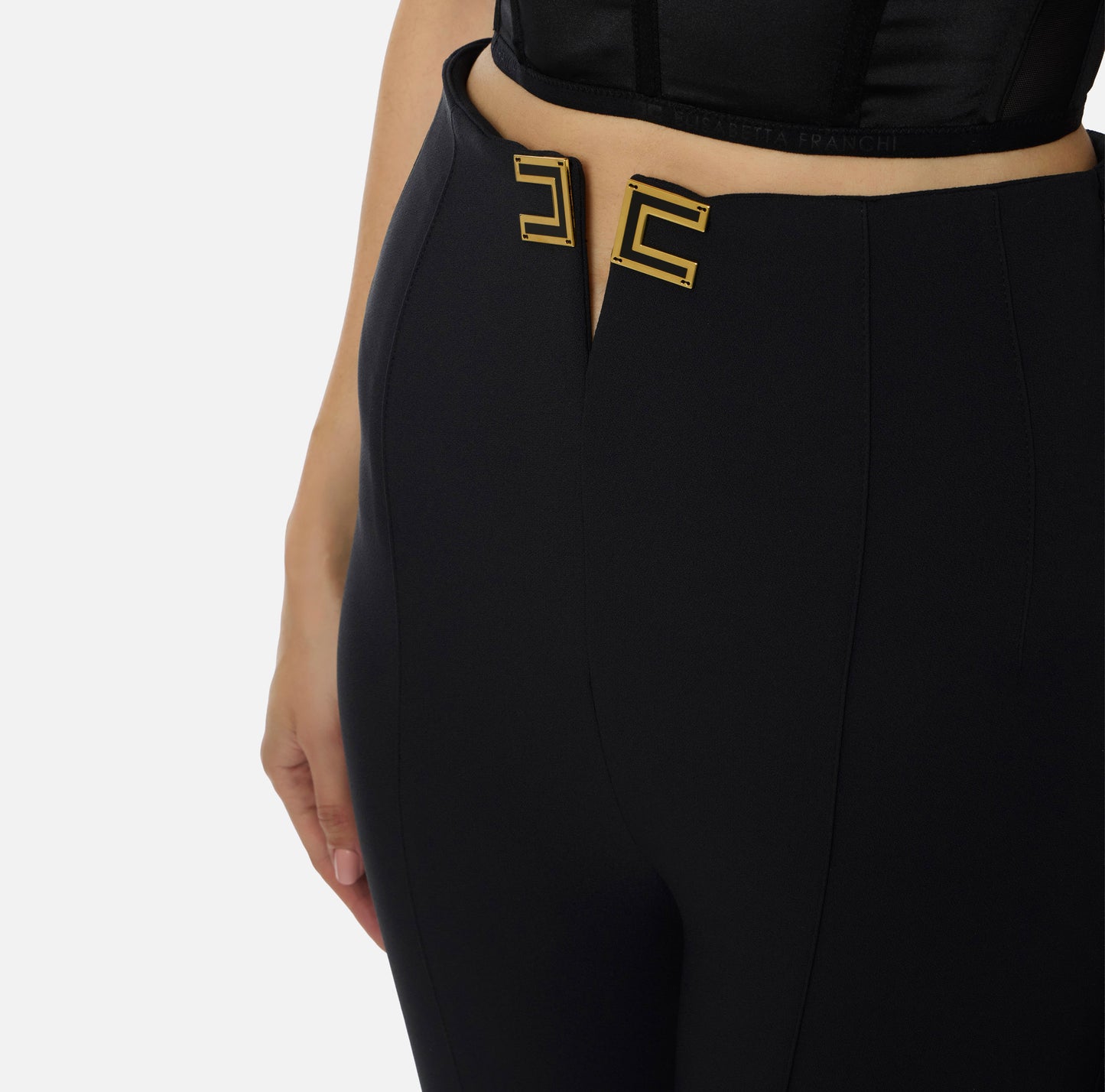 PANTALONI IN DOPPIO CREPE STRETCH  ELISABETTA FRANCHI PA16361E2 P/E 26