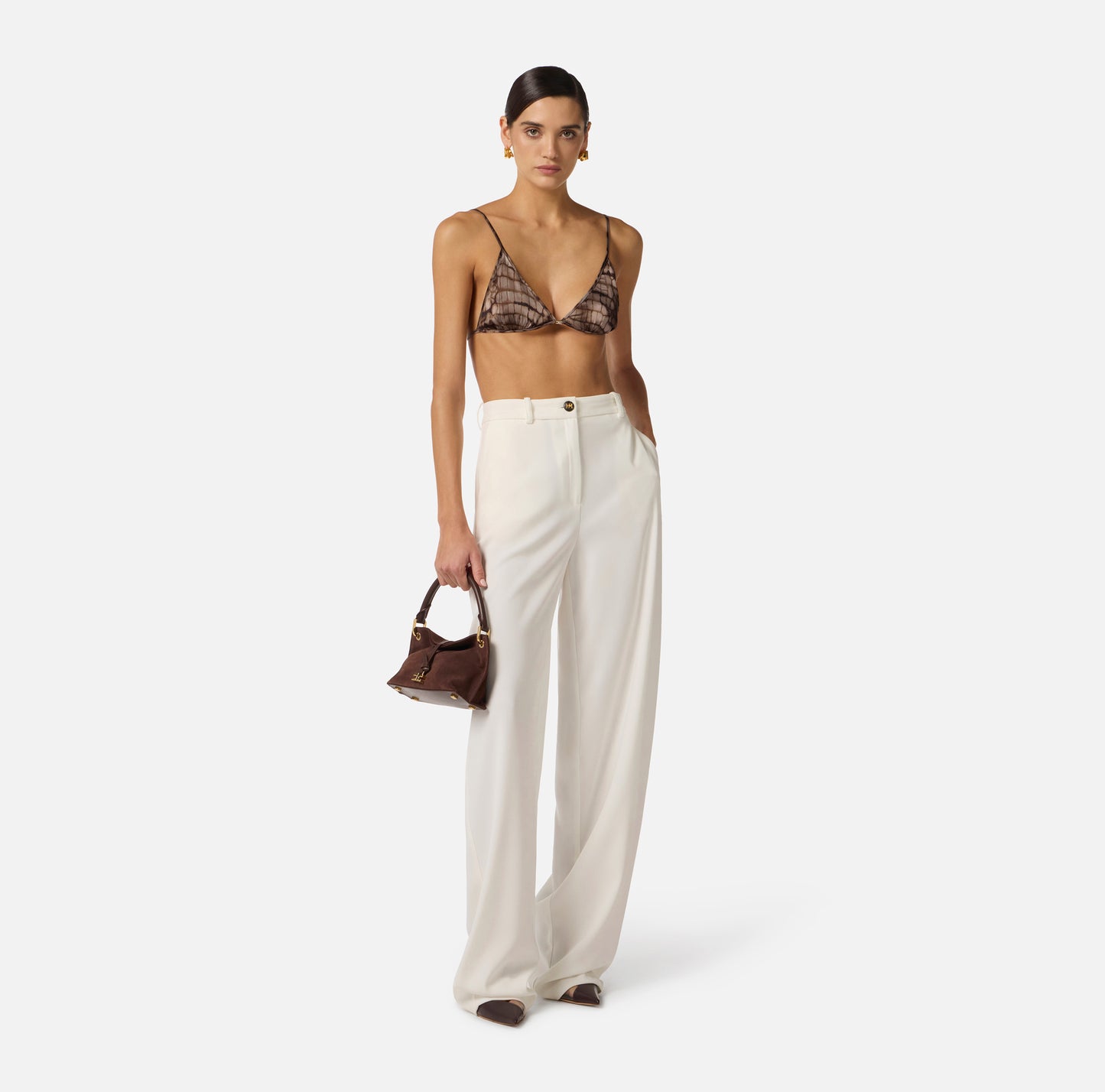 PANTALONE IN CREPE LEGGERO ELISABETTA FRANCHI  PA17861E2 P/E 26