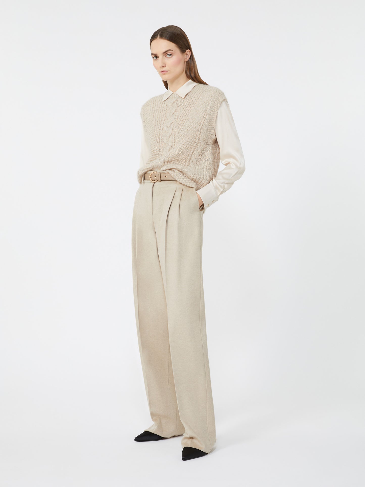 Pantalone in drap di pura lana Paride 2526136042  MAX MARA