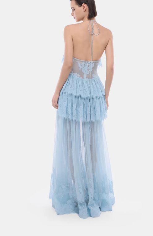 ABITO DI PIZZO AZZURRO D349 MONTSAND