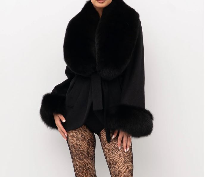 Cappotto corto con cintura YES LONDON CD1212