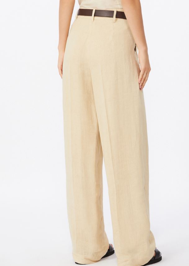 PANTALONE IN BATAVIA DI PURO LINO MAX MARA 2616131032MSTSUMERO P/E 26