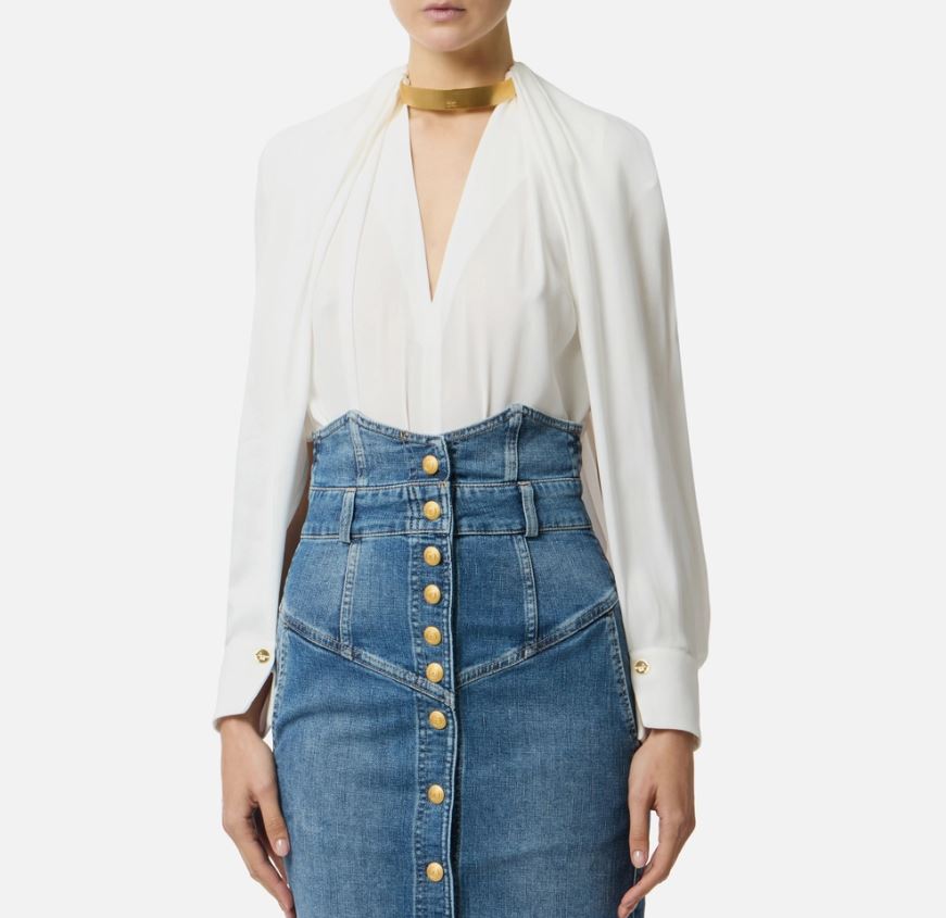 CAMICIA IN GEORGETTE CA12961E2 ELISABETTA FRANCHI P/E 26