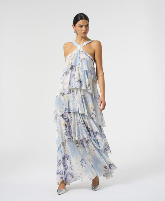 ABITO LUNGO REALIZZATO IN LEGGERO CHIFFON  SILENCE SD9070-26 P/E 26
