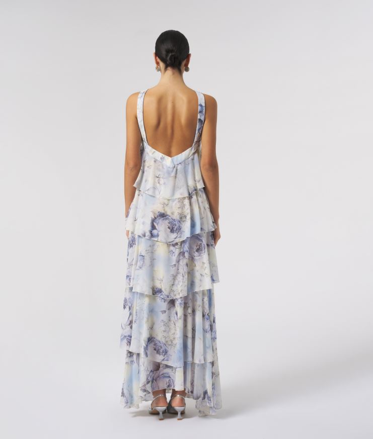 ABITO LUNGO REALIZZATO IN LEGGERO CHIFFON  SILENCE SD9070-26 P/E 26