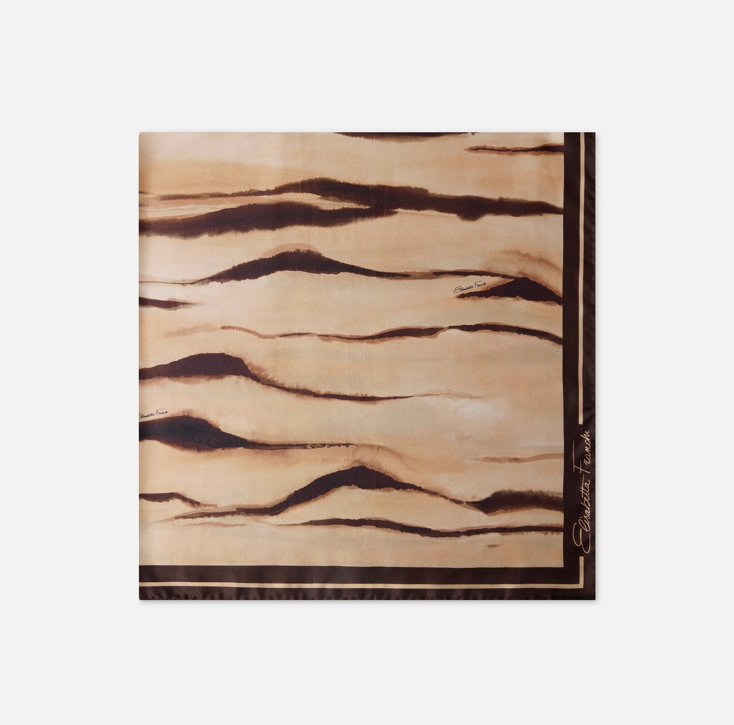 FOULARD QUADRATO IN  TWILL DI SETA ELISABETTA FRANCHI FO26L62E2 P/E 26