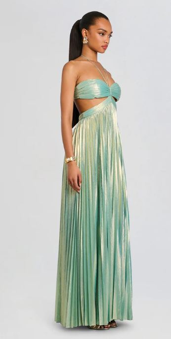ABITO KEIRA REALIZZATO IN TESSUTO LAME' RETROFETE R-SS25-11484-17 P/E 26
