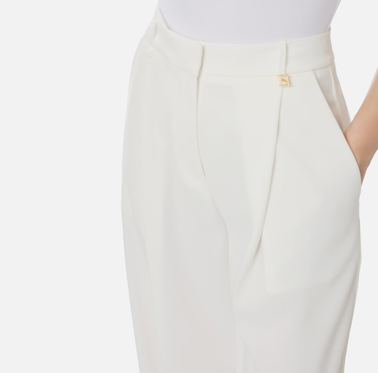 PANTALONI IN CREPE LEGGERO ELISABETTA FRANCHI PA16761E2 P/E 26